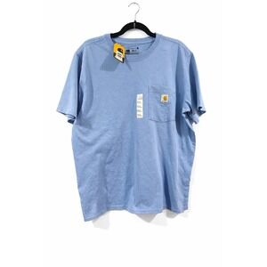 Blue Carhartt loose Fit Heavyweight Short-Sleeve Pocket T-Shirt Large